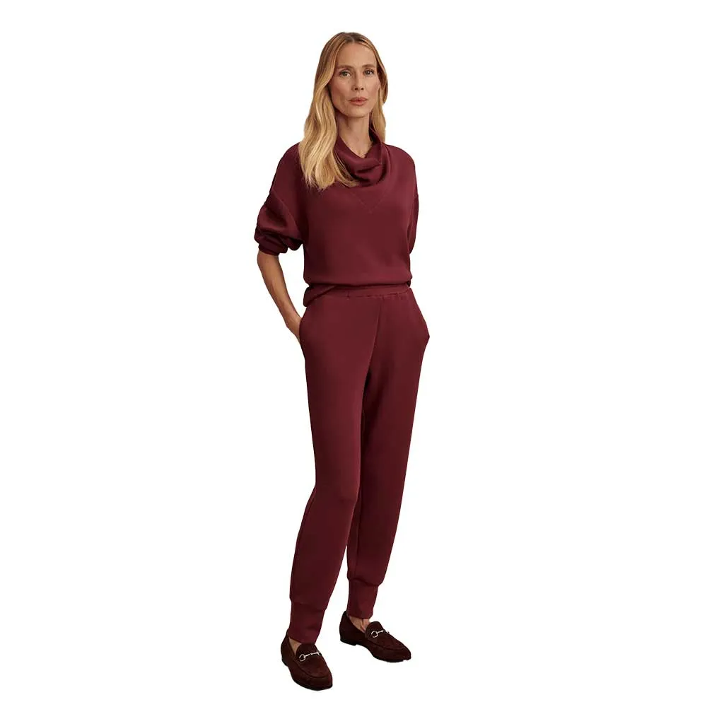 Chafe Resistant Edging Fit for Sports Women's Slim Cuff Pant 27.5" - New Maroon