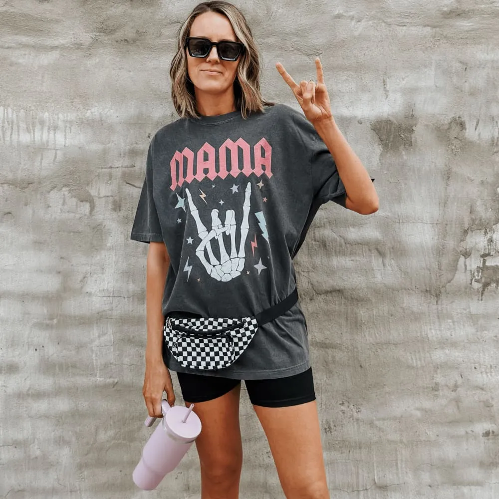 Skeleton Mama Tee Casual Layer Look
