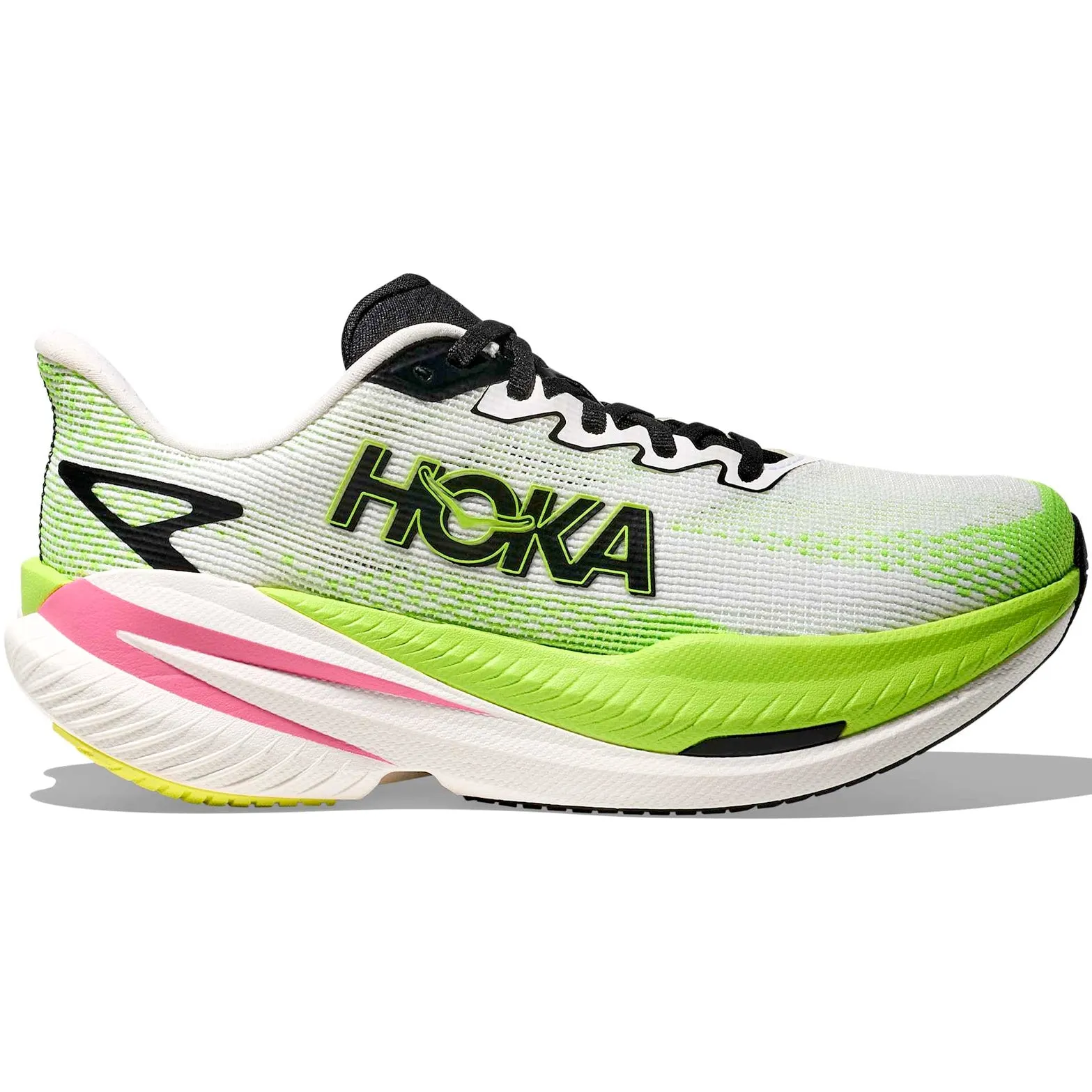 Pressure Zone Padding leisure - time shoes Women's Mach X 3 Running Shoes White / Neon Lime