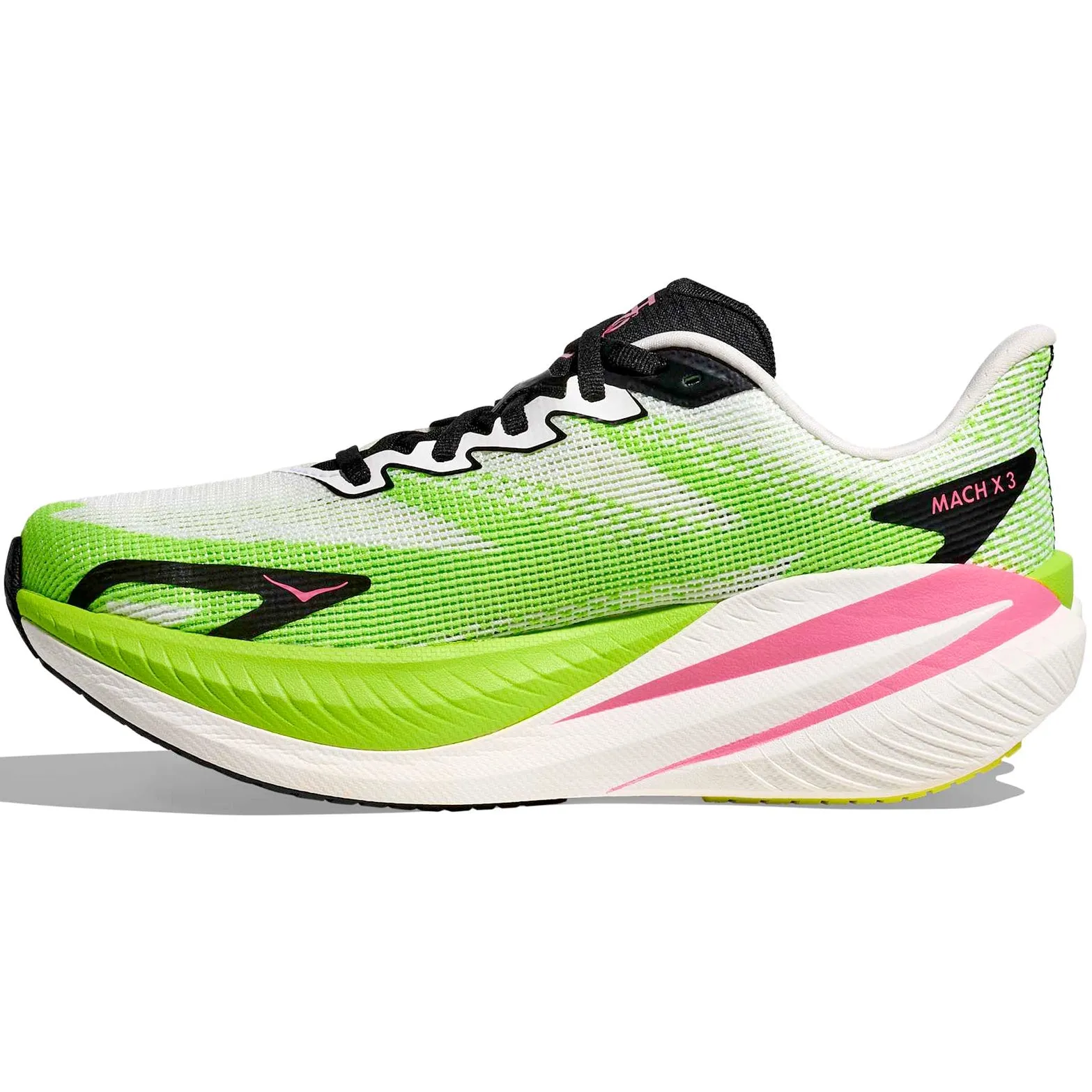 well - fitting design Durable Foam Women's Mach X 3 Running Shoes White / Neon Lime