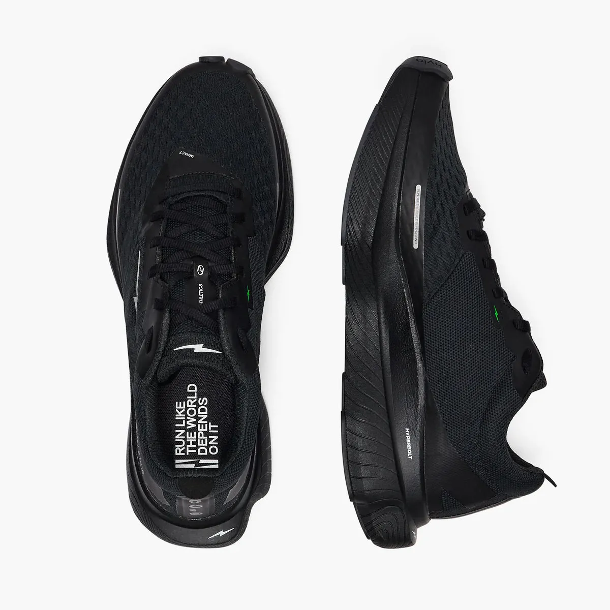 Hylo Impact Running Shoes Triple Black City running requirement resistance bands