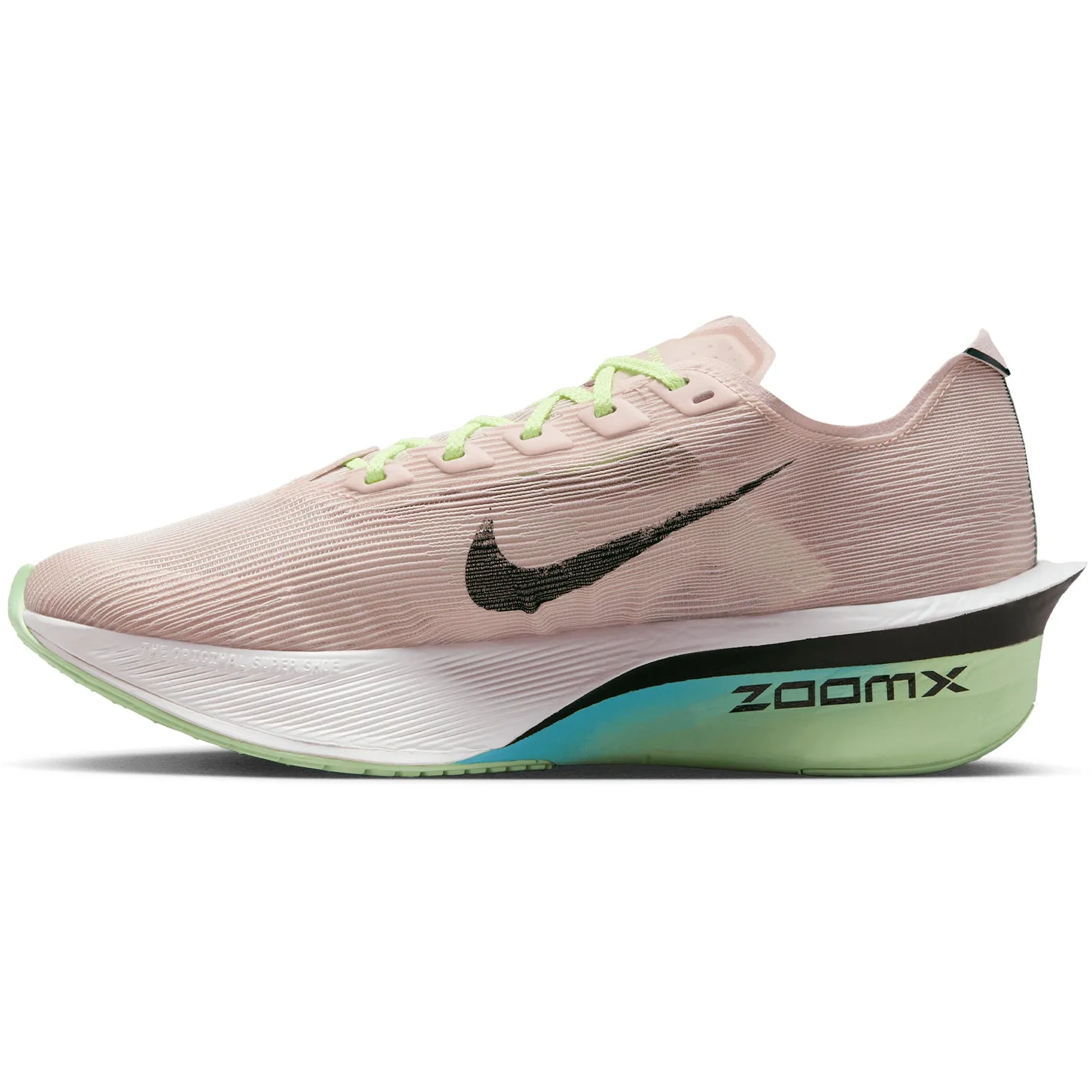 Anatomically Contoured Fit Women's Vaporfly 4 Running Shoes Silt Red / Black / Barely Volt / Pearl Pink