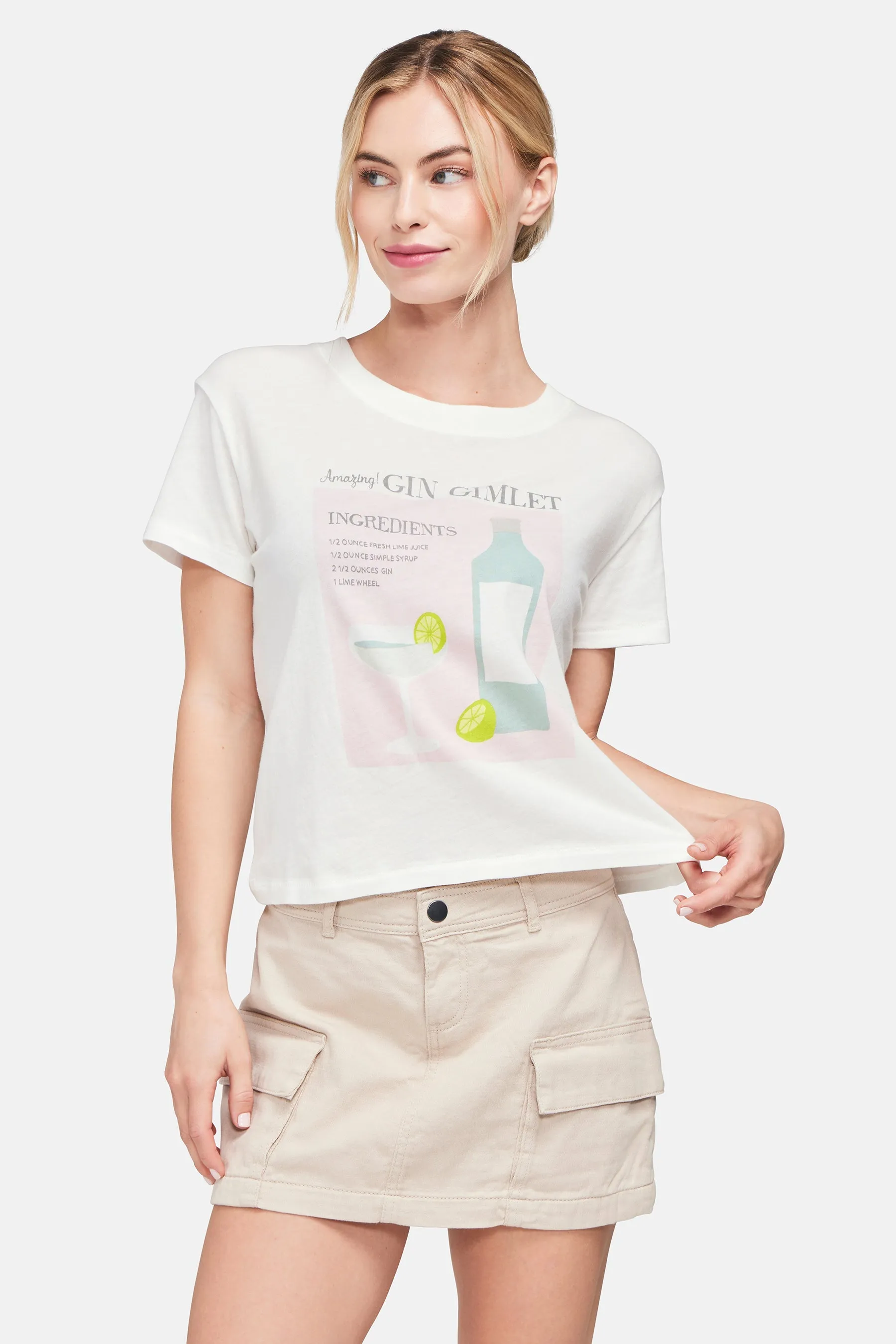 Gin Gimlet Jamie Tee | Snow White Lightweight Design Festival wear
