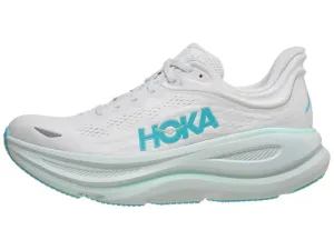 knitted upper running shoes Enhanced Toe Spring Hoka | Bondi 9 | Women's | Frost/Cielo Blue