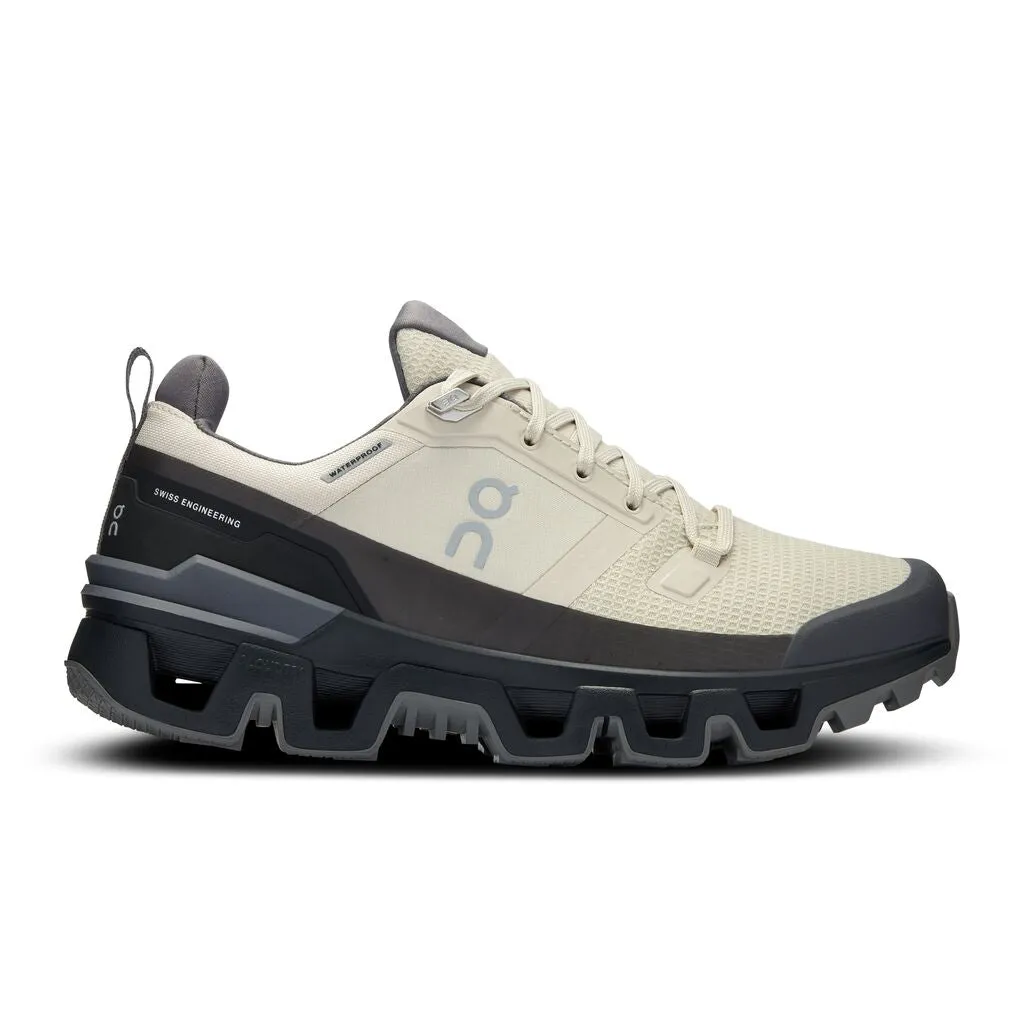 On Running Cloudwander Waterproof (Womens) - Sand/Black gym to trail sneakers Torsional Stability Control