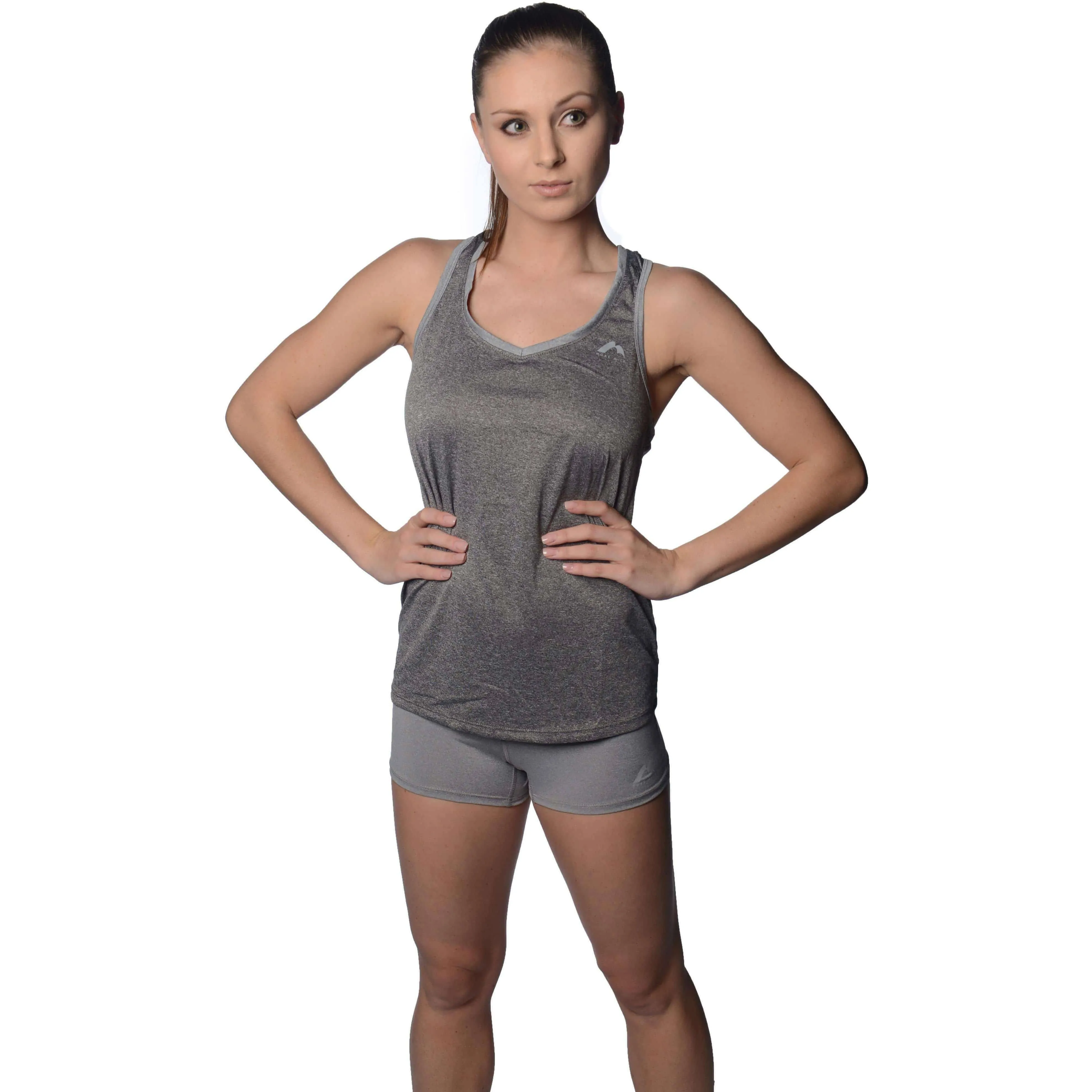 More Mile Marl 3 Inch Womens Running Shorts - Grey Youth fashion Breathable wear