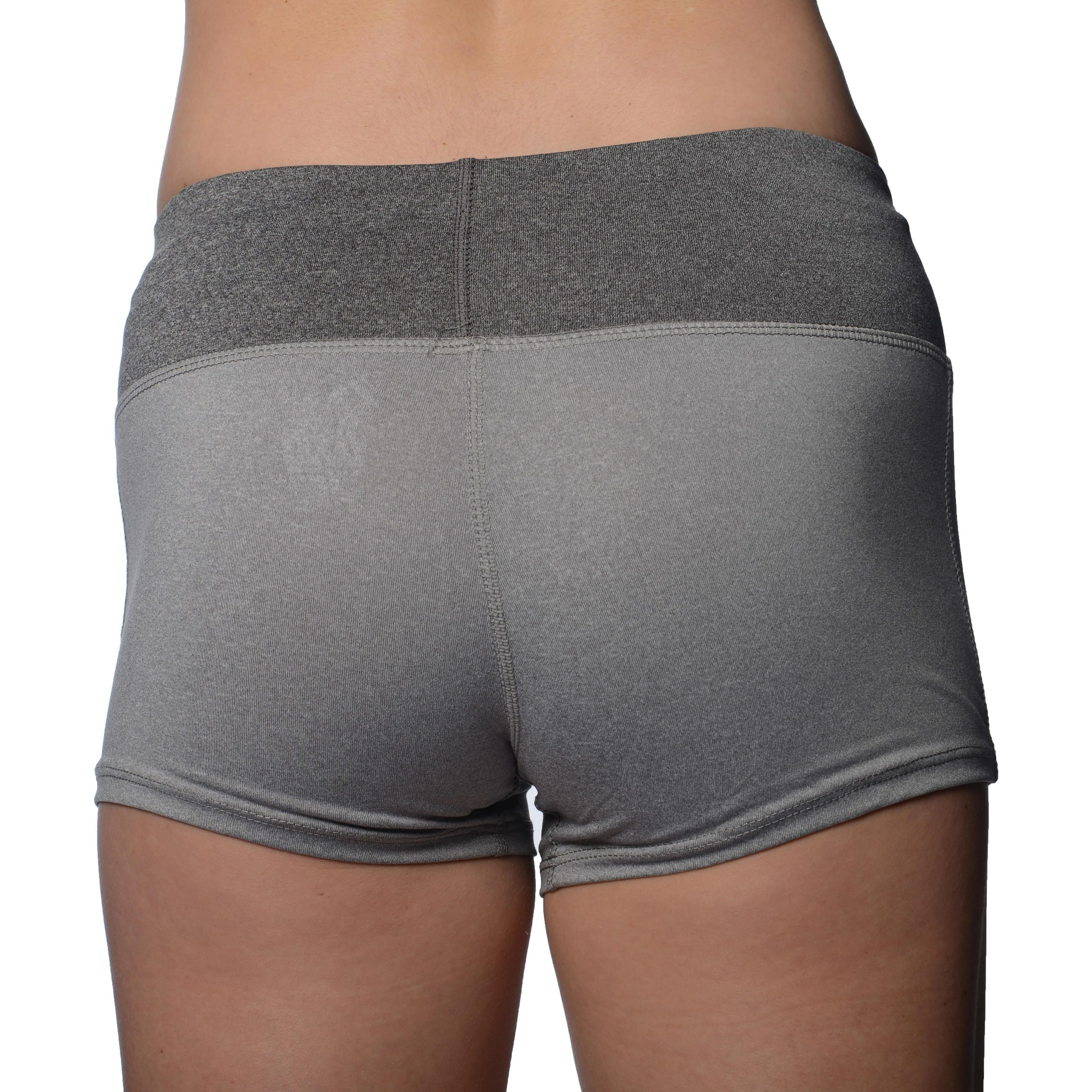 Anti Friction Seams Comfortable Waistband More Mile Marl 3 Inch Womens Running Shorts - Grey
