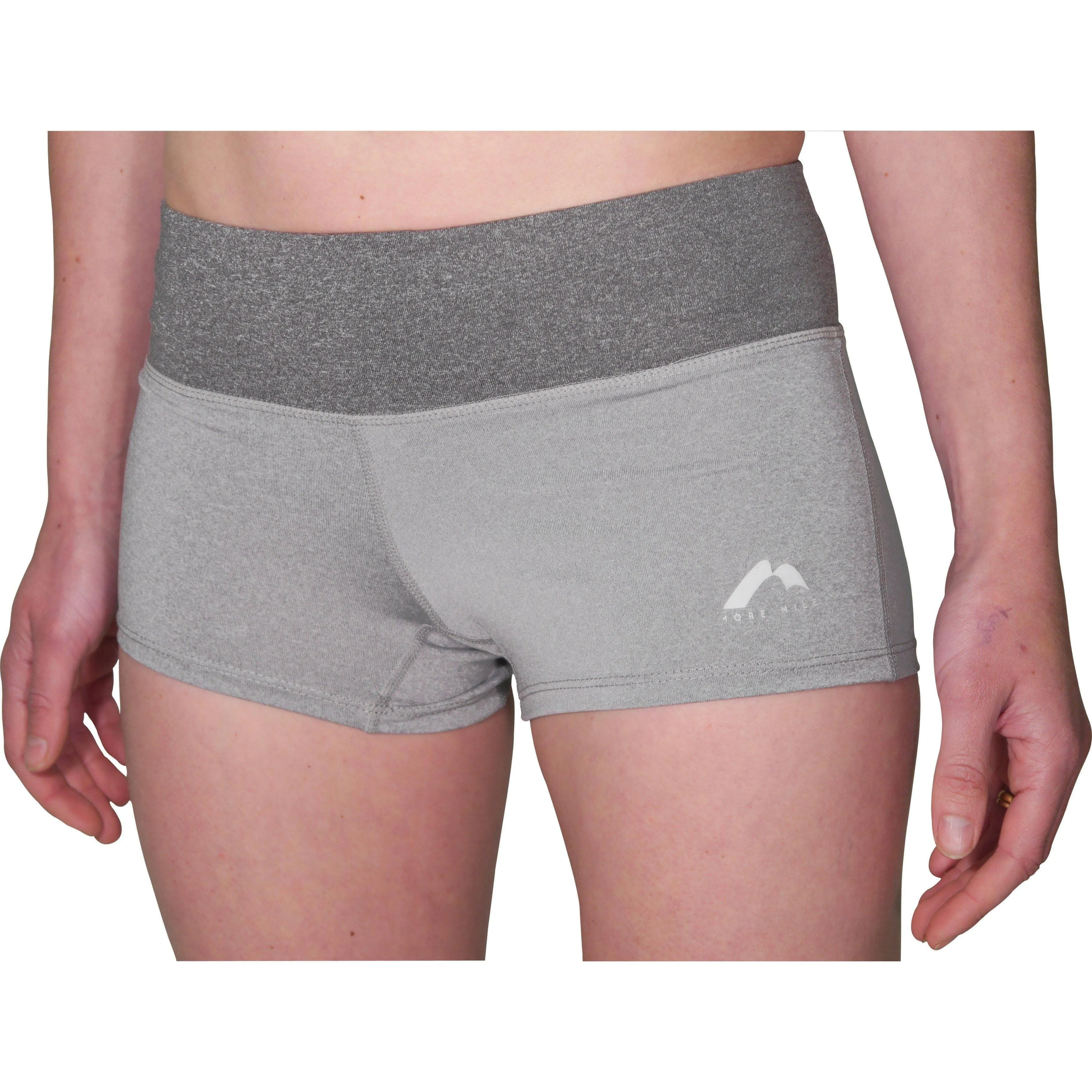 Gym Wear Casual Flex Fit More Mile Marl 3 Inch Womens Running Shorts - Grey