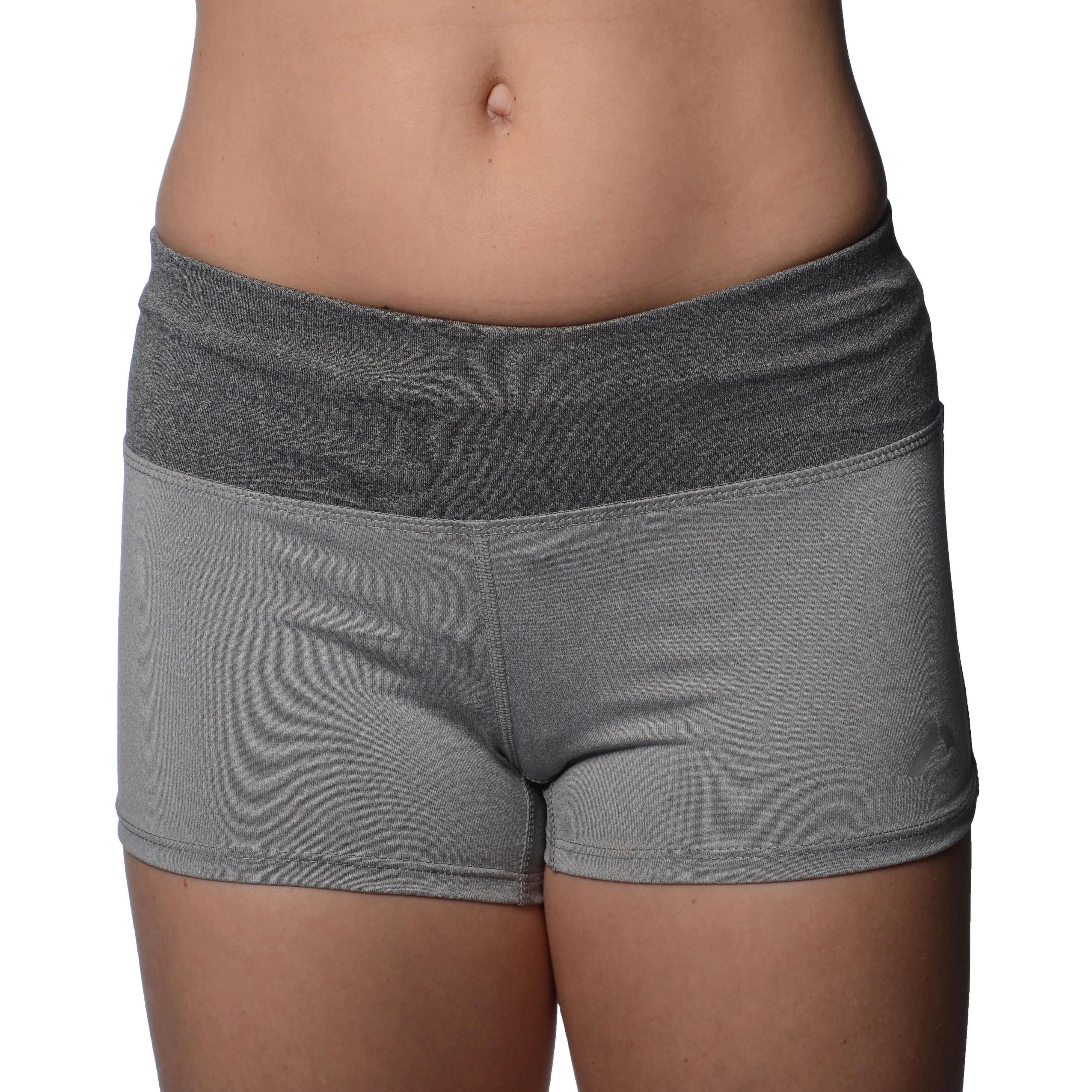 More Mile Marl 3 Inch Womens Running Shorts - Grey No Bulky Feel Core Stretch