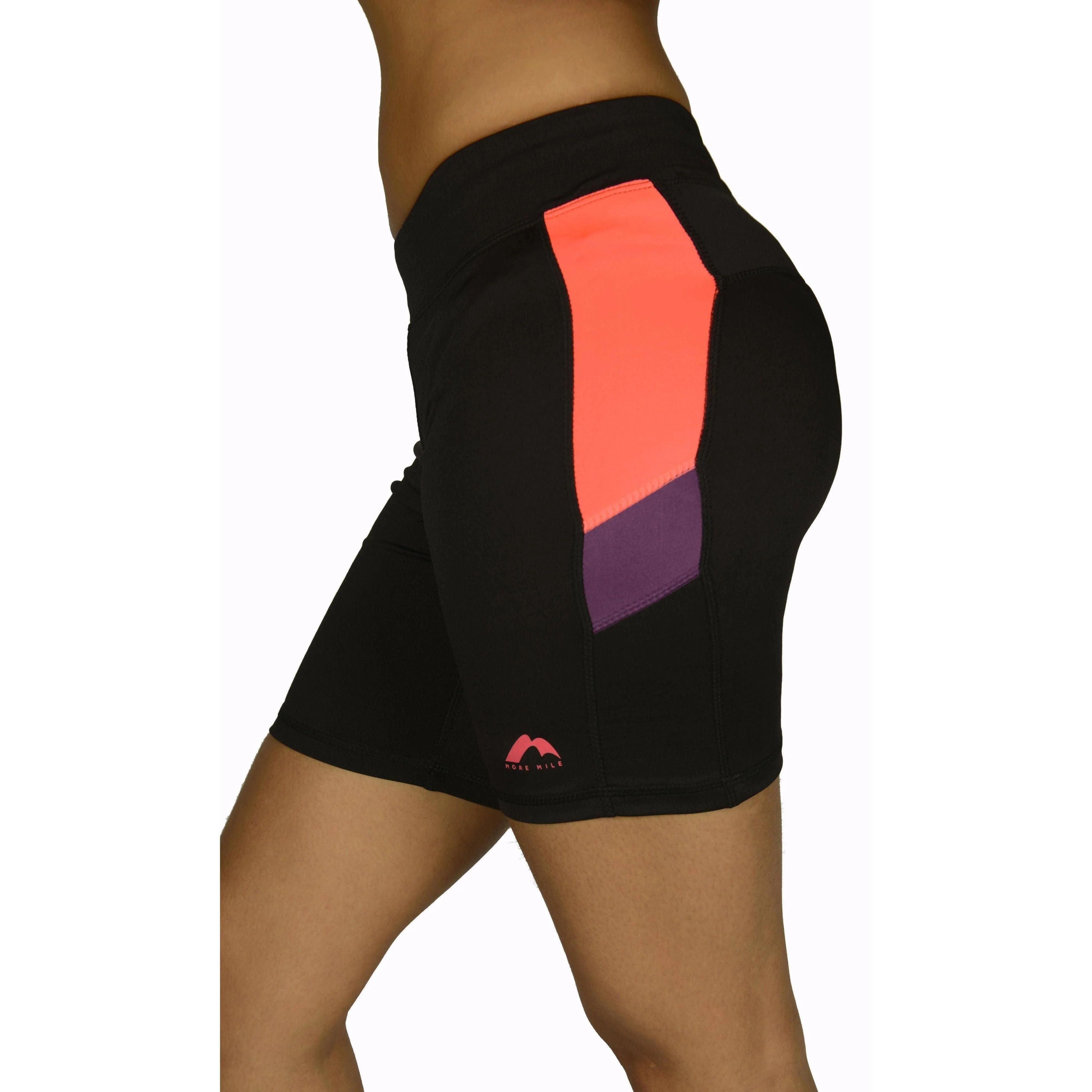 Quick Layering More Mile More-Tech Womens Short Running Tights - Black