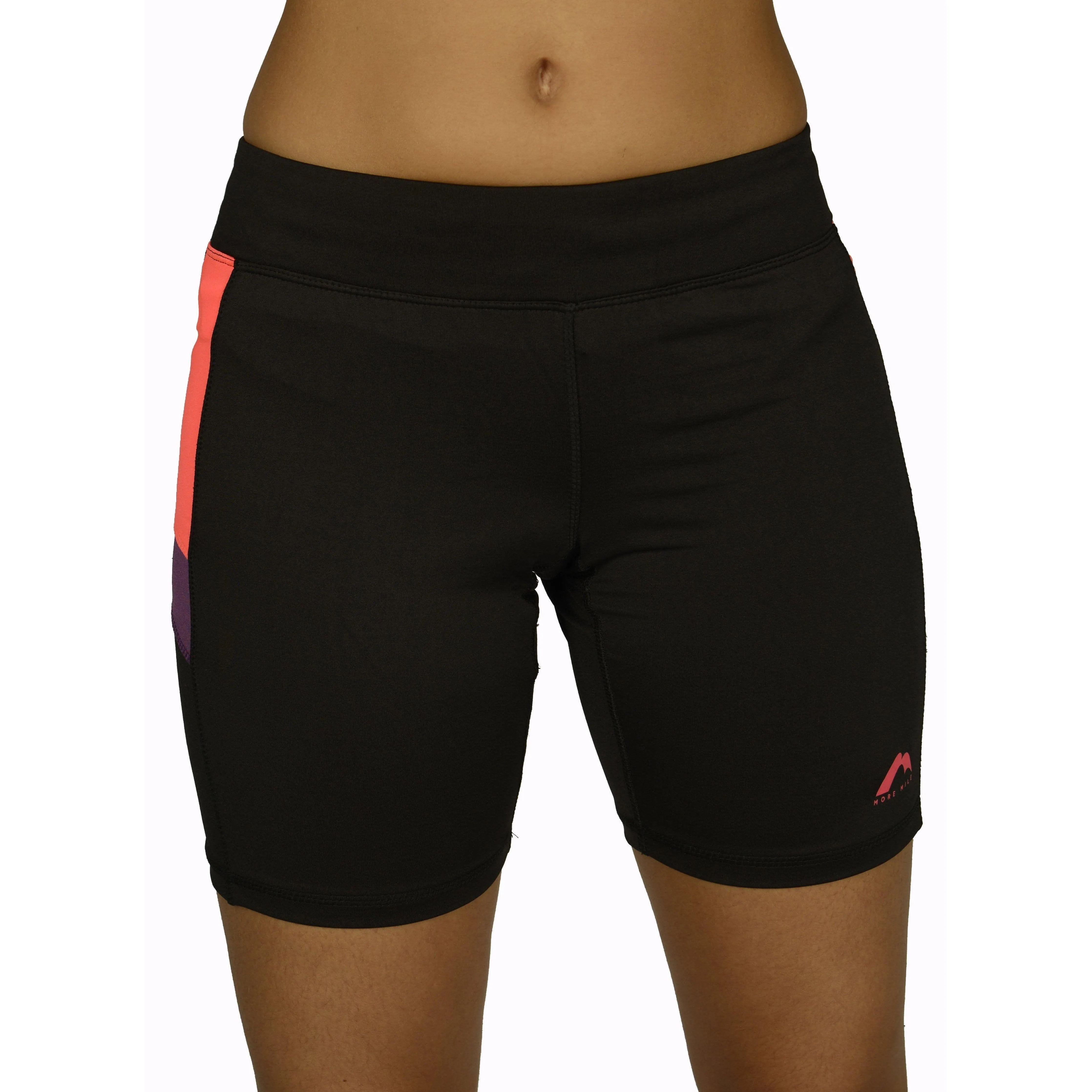 Nylon Material More Mile More-Tech Womens Short Running Tights - Black