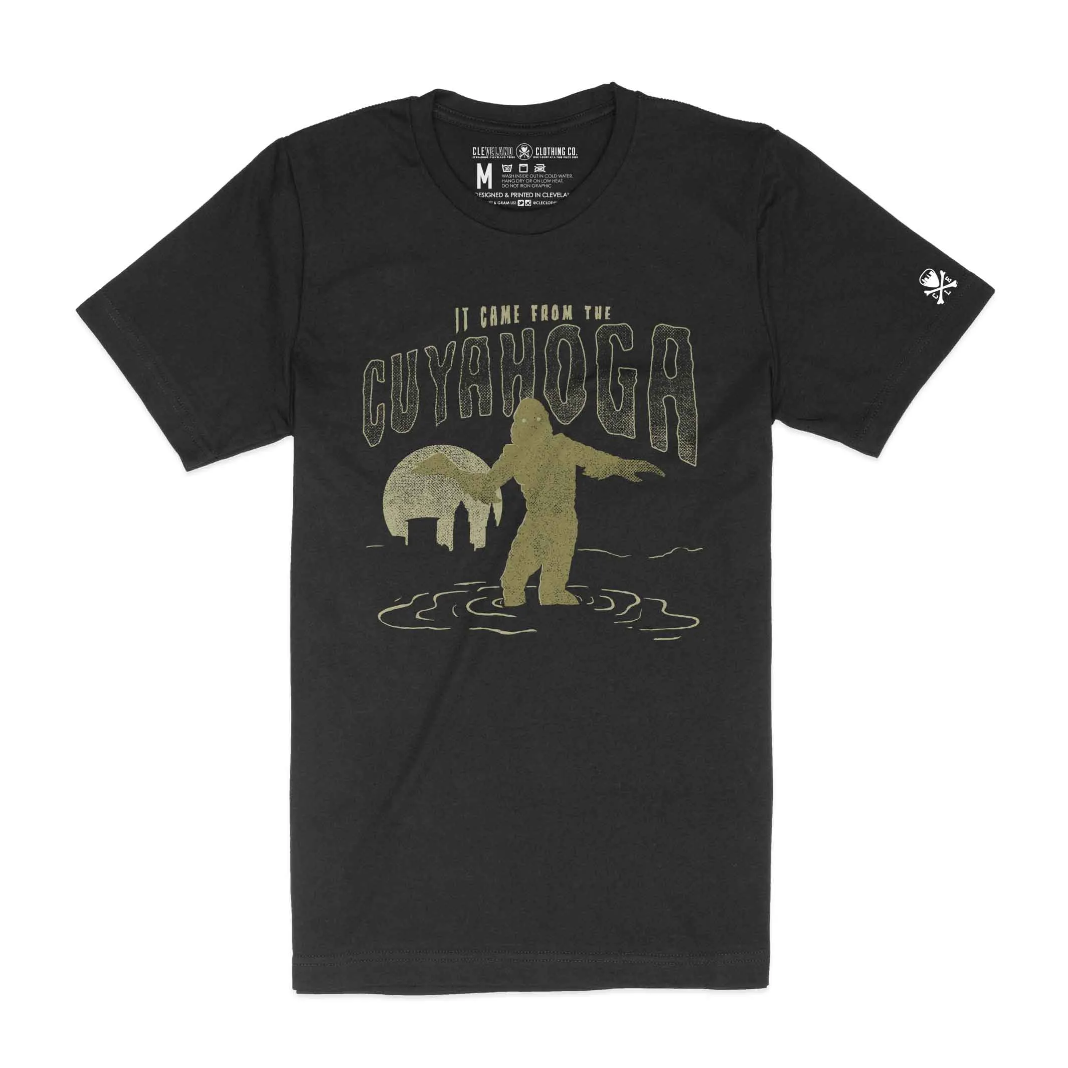 It Came From The Cuyahoga - Mens/Unisex Crew T-Shirt Minimal Design