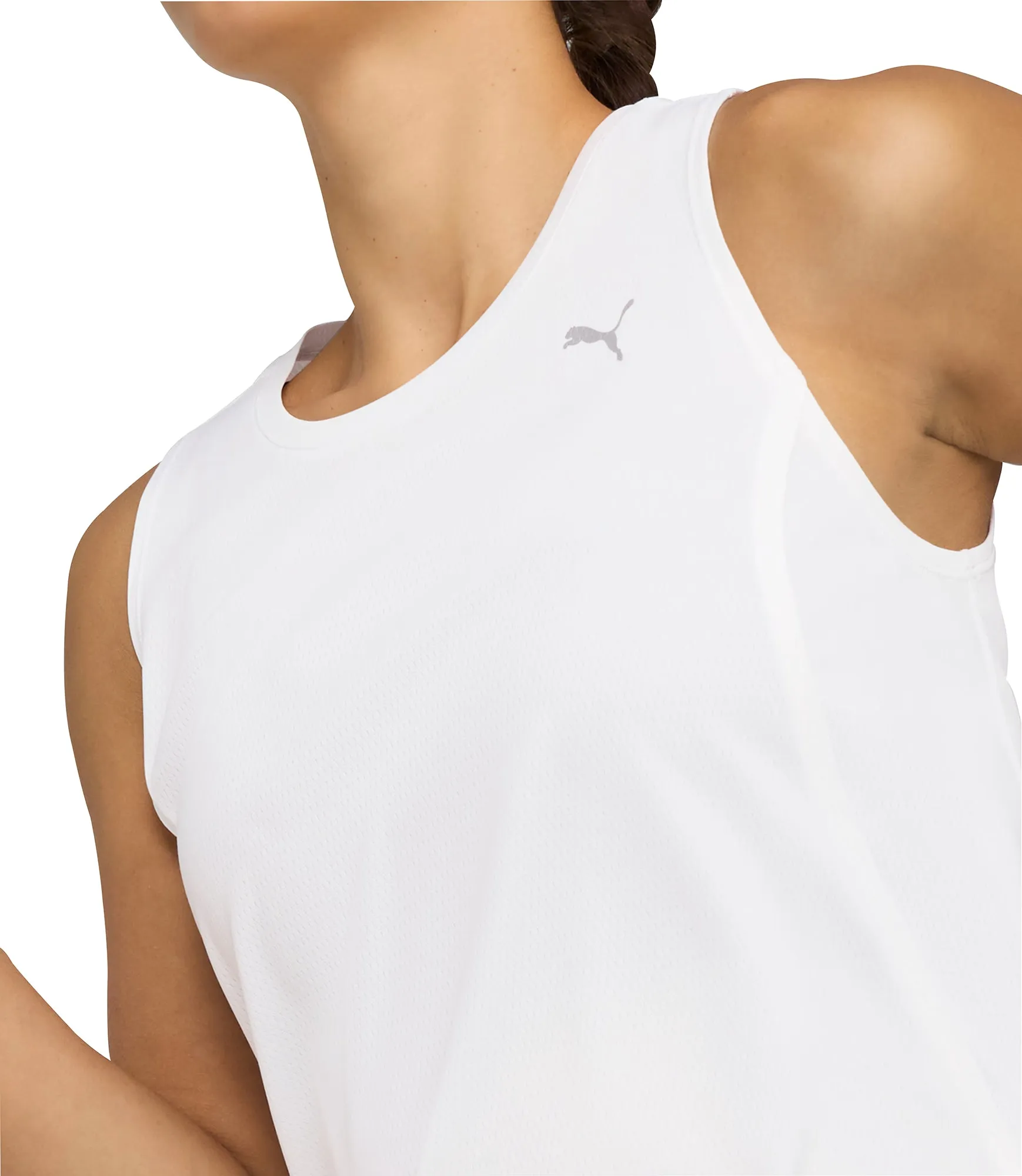 Puma Velocity Womens Running Vest Tank Top - White Resource - efficient Dimension - appropriate