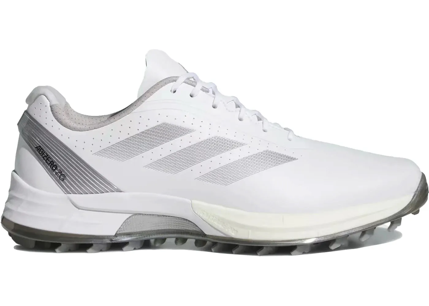 Adidas Adizero Zg Spikeless Golf Cloud White Silver Metallic Port Run Comfort Wear