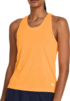 short - term storage Four Way Stretch Fabric Under Armour Launch Womens Running Vest Tank Top - Orange