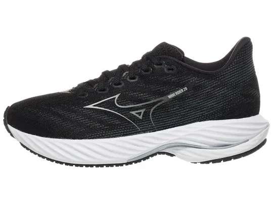 Mizuno | Wave Rider 28 | Women's | Black/Harbor Mist easy - to - clean insole shoes
