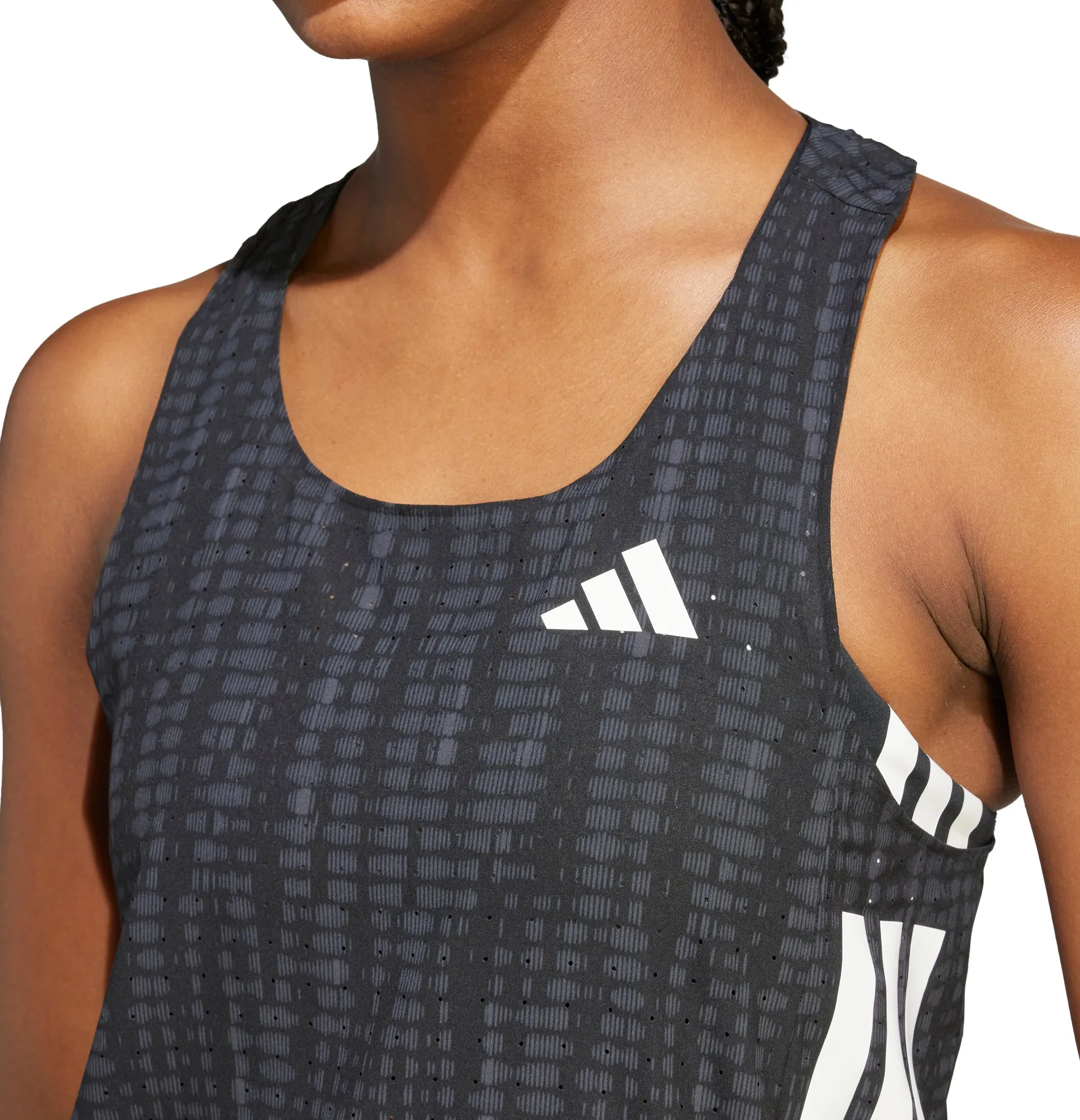 adidas Adizero Womens Running Vest Tank Top - Black Robust