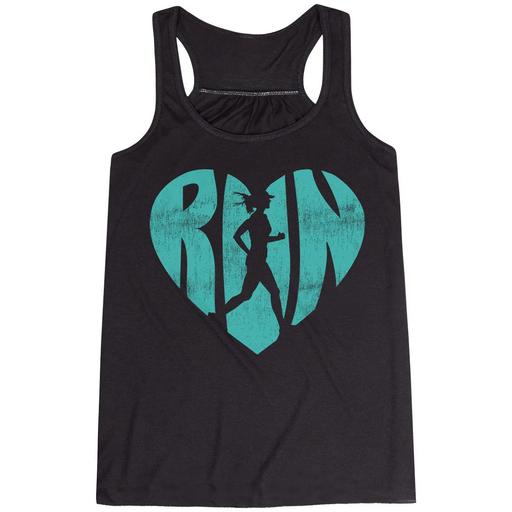 Travel Smooth Distinctive Flowy Racerback Tank Top - Love The Run