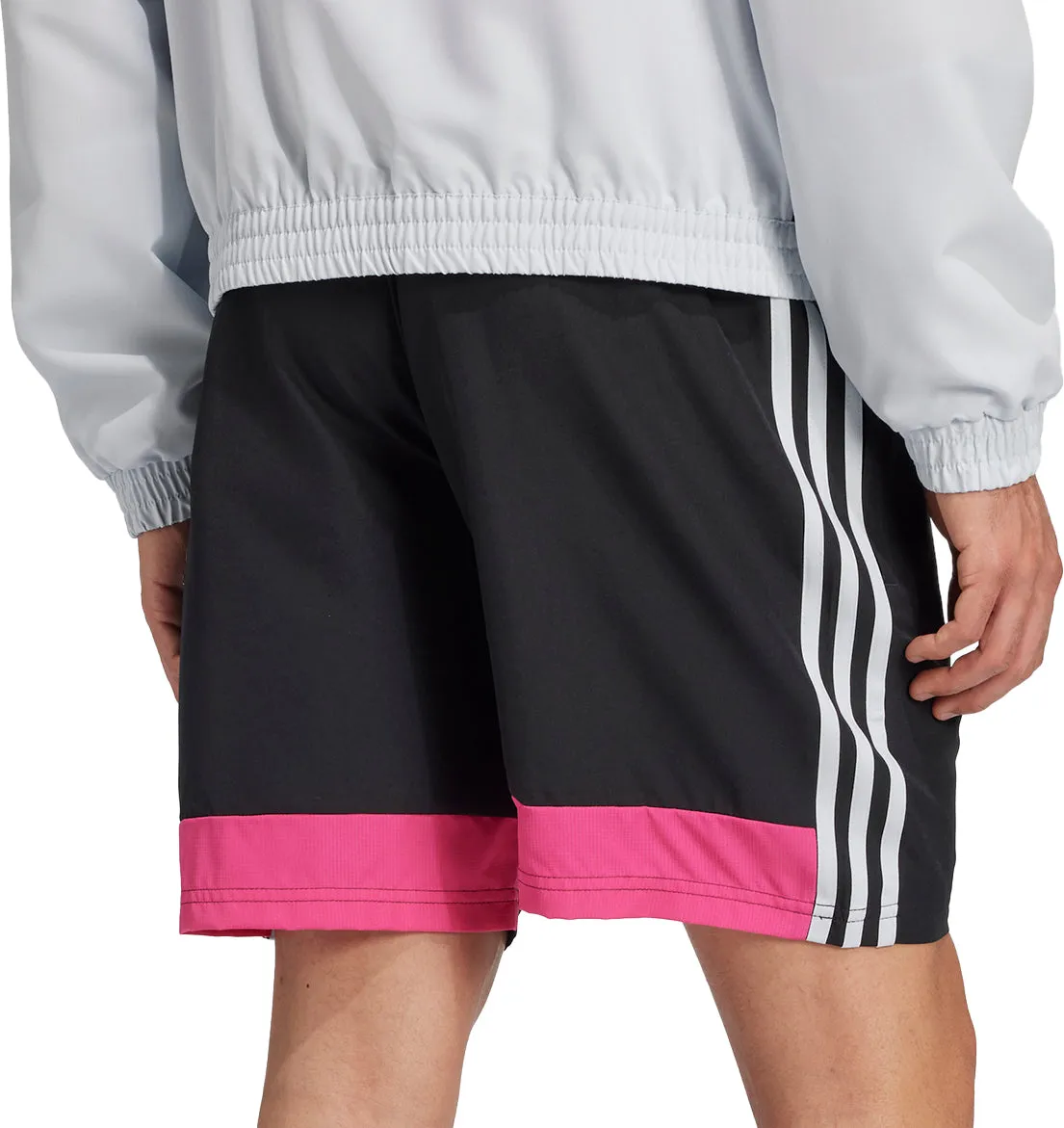 Quick Access Zip Pockets Basic Stretch adidas Tiro 25 Essentials Woven Mens Training Shorts - Black