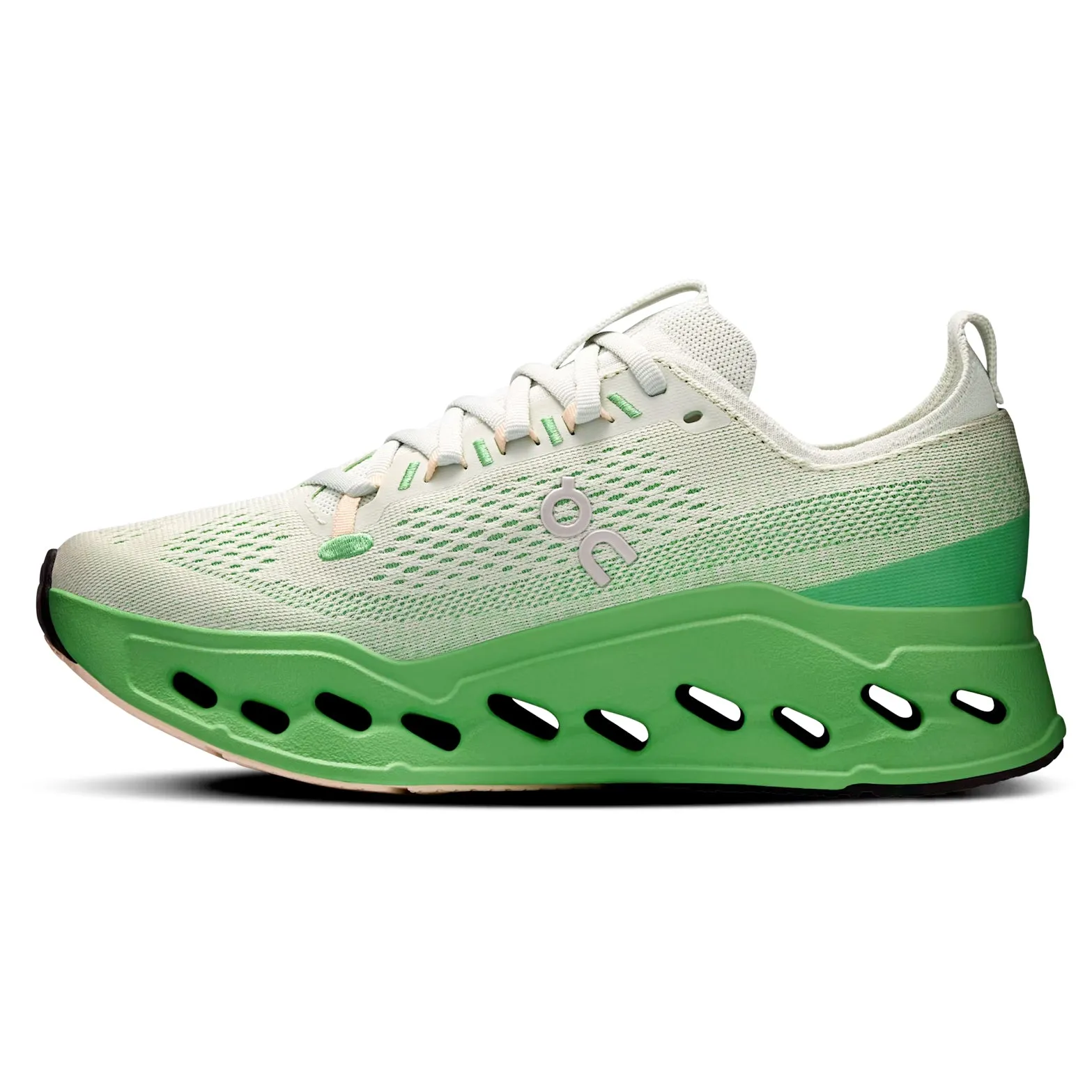 Women's Cloudsurfer Max Running Shoes Mineral / Honeydew Cross Over Ventilation System