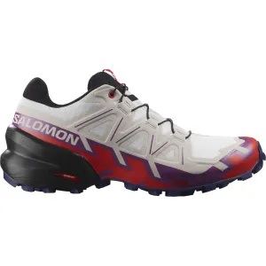 Salomon Speedcross 6 (Womens) - White/Sparkling Grape/Fiery Red Pebble Deflector Plate Anti Fatigue Footbed