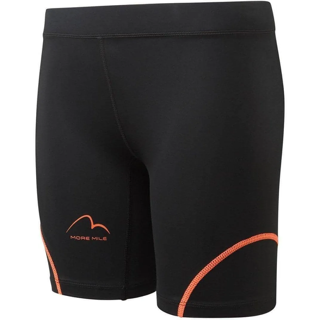 Outdoor Layer Core Fit More Mile Compression Womens Short Running Tights - Black