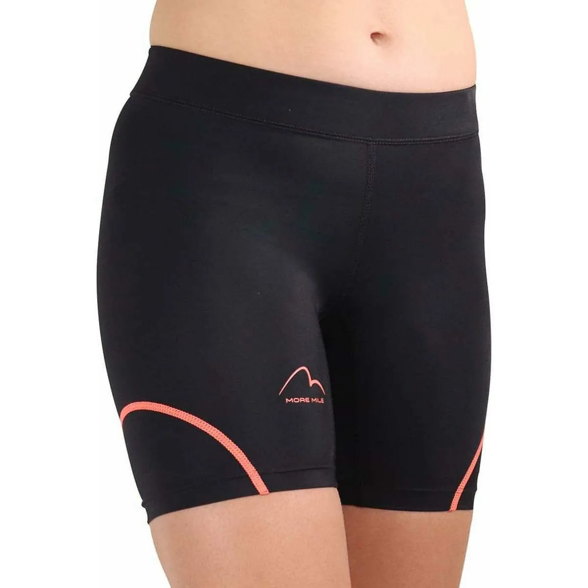 custom-made More Mile Compression Womens Short Running Tights - Black