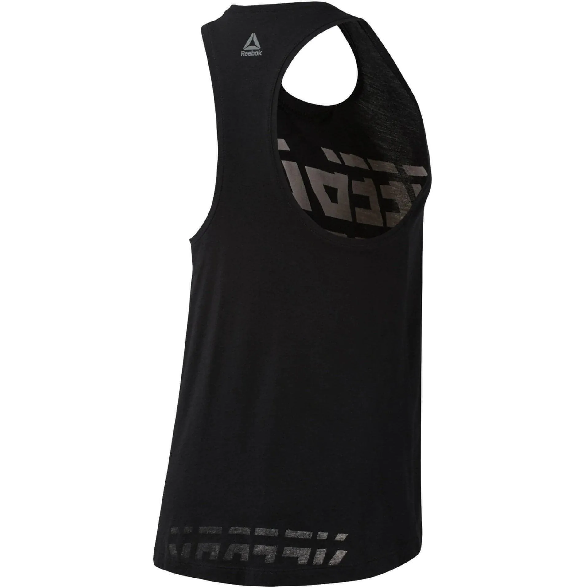 Reebok Workout Ready Meet You There Womens Training Vest Tank Top - Black Industrial - strength coastal region