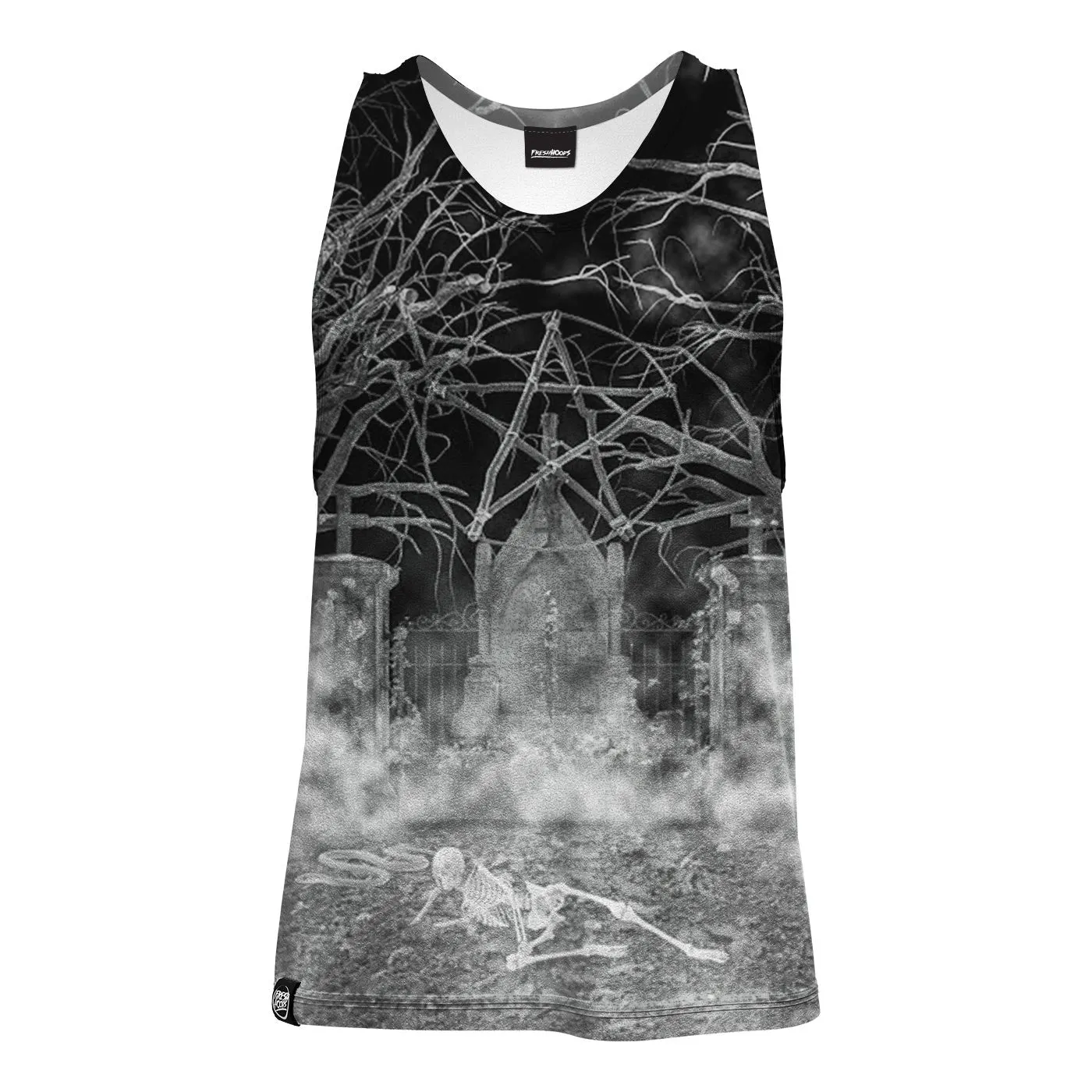 Graveyard Picnic Tank Top Abrasion Resistant Texture Smooth No Roll Hem