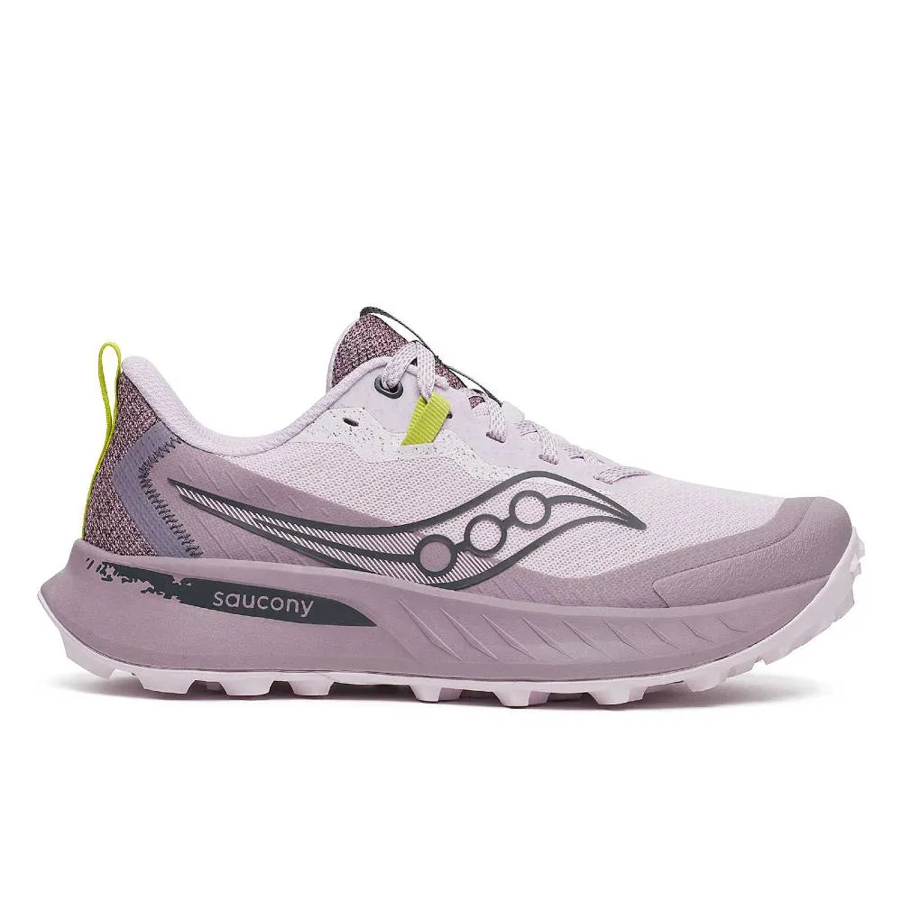 Saucony Peregrine 15 (Womens) - Bloom/Quail abrasion resistant trail sneakers