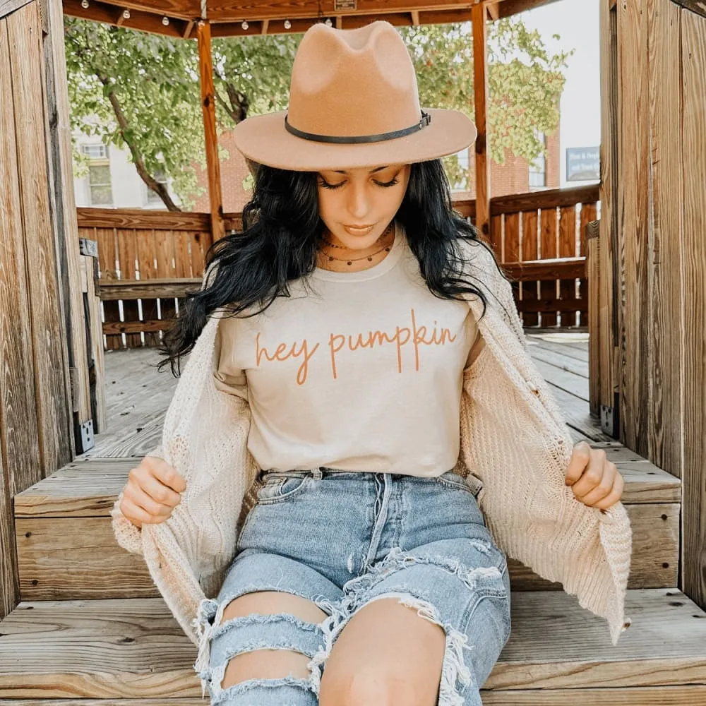Elastic waist Casual Everyday Hey Pumpkin Tee