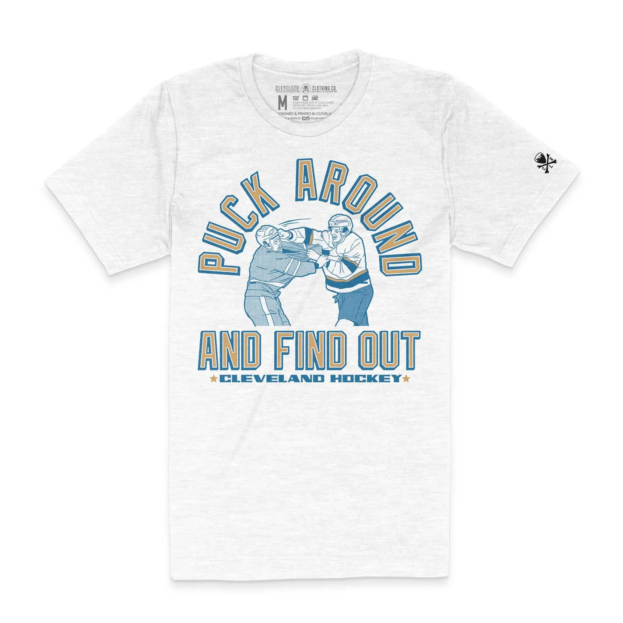 Premium Cotton Blend Soft and durable Puck Around And Find Out - Mens/Unisex Crew T-Shirt