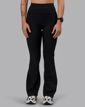 Fusion Ultra High-Rise Flared Petite Legging Pockets - Black Unisex Style Daily Routine Breathable Waist