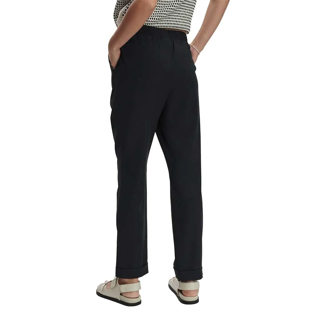 Women's Alana Slim Tapered Cuff Pant 29" - Black Lightweight Comfort Adjustable Drawcord