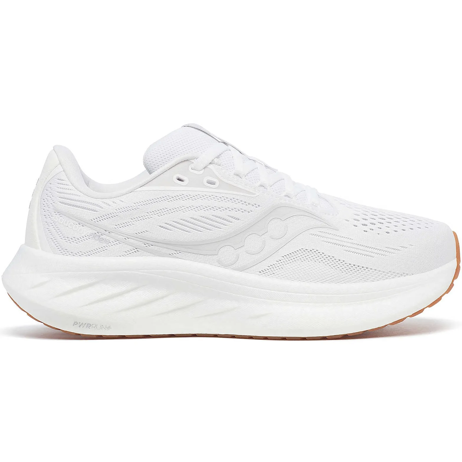 Hyperlock Heel compacted - dirt running option Women's Ride 18 Running Shoes White / Gum