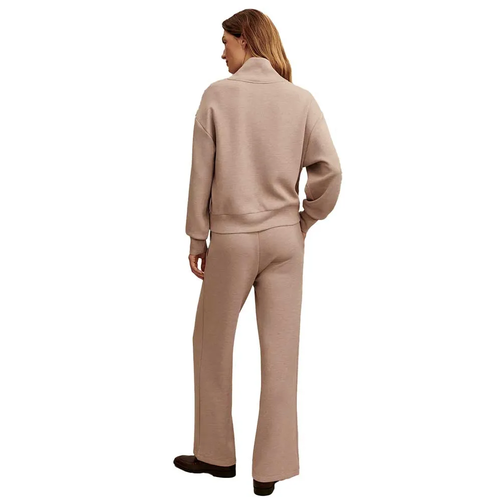 Relaxed Style Elastic Free Fit W The Wide Leg Pant 28" - Taupe Marl
