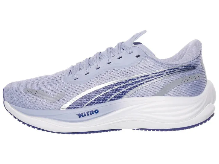Woven Upper heel - cup - feature shoes PUMA | Velocity Nitro 3 | Women's | Cool Weather/Blue Crystal