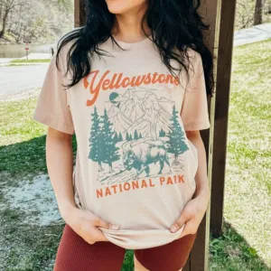 Stylish Outfit Low Environmental Impact Yellowstone National Park Tee