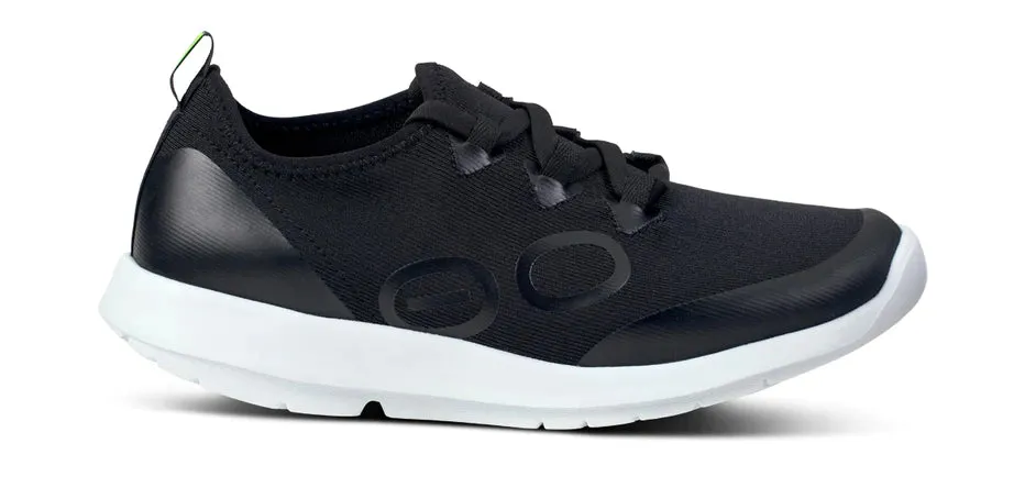 Comfortable Running Confidence - boosting Oofos | OOmg Sport LS Low Shoe | Women's | White/Black