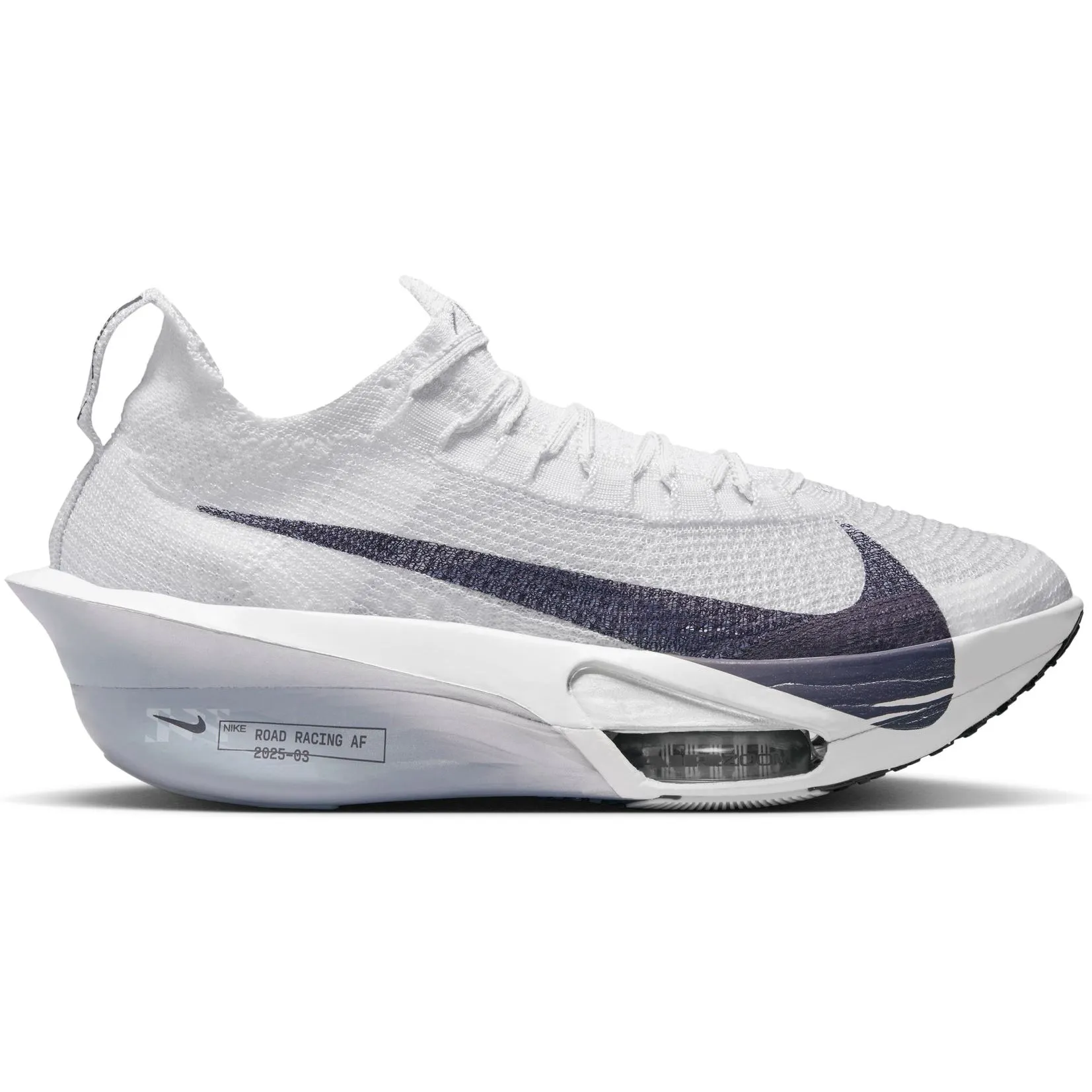 Women's Alphafly 3 Running Shoes White / Pure Platinum / Obsidian Mist / Gridiron Comfort Lining