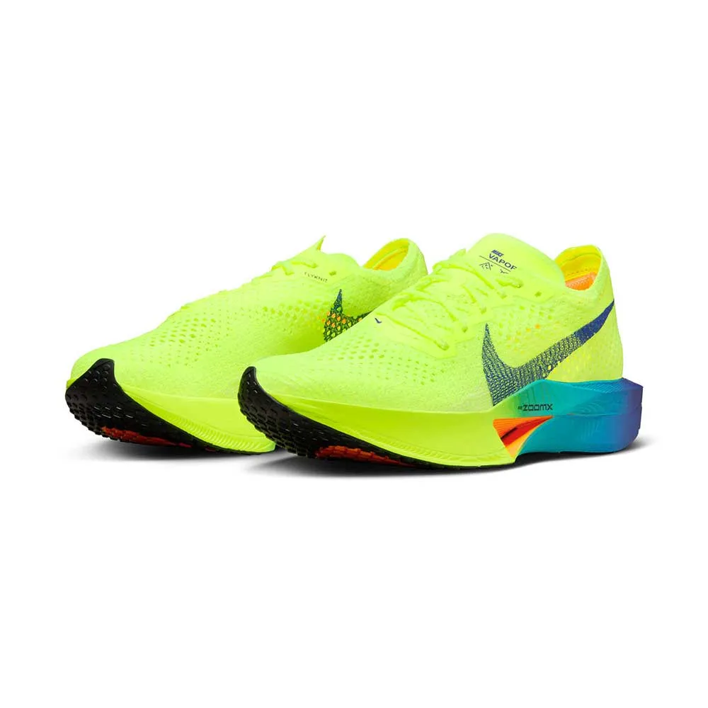 Women's Vaporfly 3 Running Shoe - Volt/Dusty Cactus/Total Orange/Concord - Regular (B) fitness enthusiasts multipurpose - functionality shoes