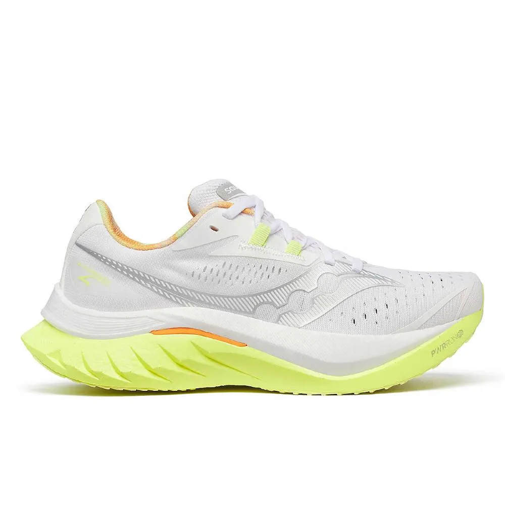 autumn use Saucony Endorphin Speed 4 (Womens) - White/Sunny