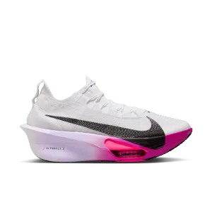 Hollow Core Technology Adjustable lacing Women's Alphafly 3 (100 - White/Black-Purple Agate-Vivid Grape)