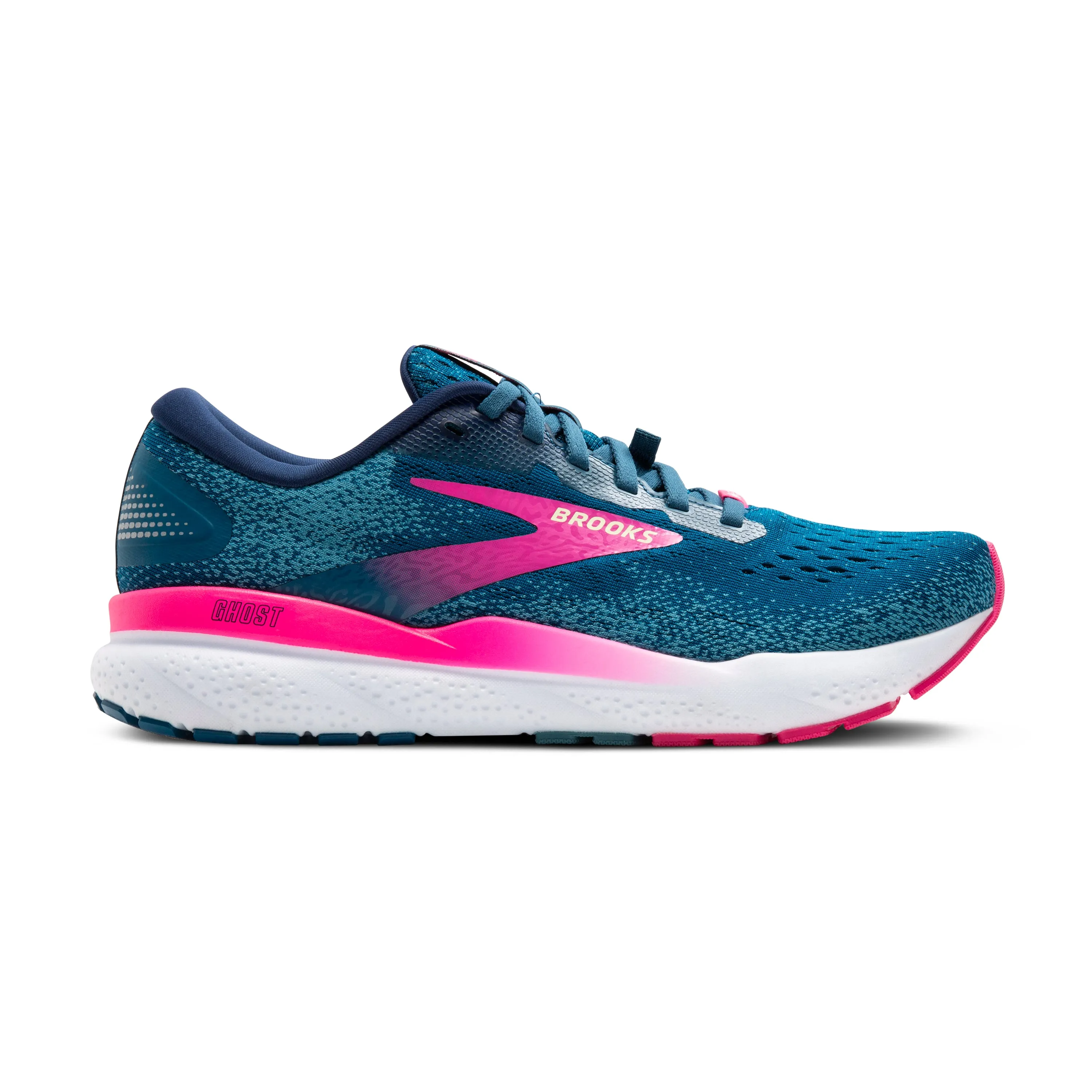 Brooks | Ghost 16 GTX | Women's | Moroccan Blue/Pink/Yellow road running shoe elements Trendy Shoes