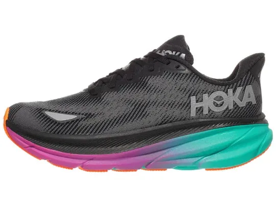 Hoka | Clifton 9 GTX | Women's | Black/Electric Aqua Pronation Support AntiSlip
