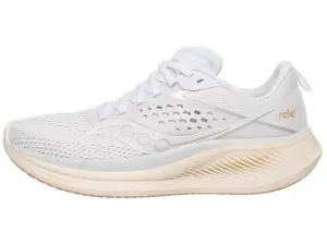 Saucony | Ride 17 | Women's | White/Pearl seamless upper running shoes