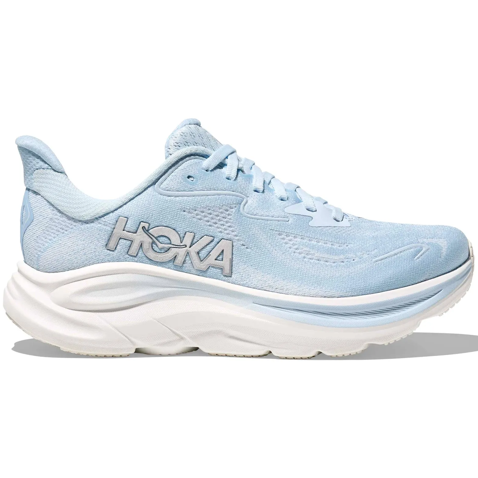 traction shoes anatomical - shape shoes Women's Clifton 10 Running Shoes Glacier Blue / Silver