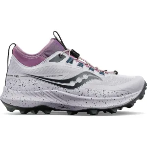 Protective Toeguard Adaptive Lacing System Saucony Peregrine 13 ST (Womens) - Mauve/Shadow