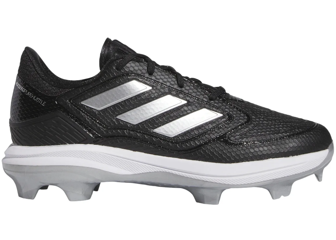 Adidas Adizero Purehustle 3 Tpu Core Black Silver Metallic (Women'S) Multi Directional Flex Recycled Outsole Material