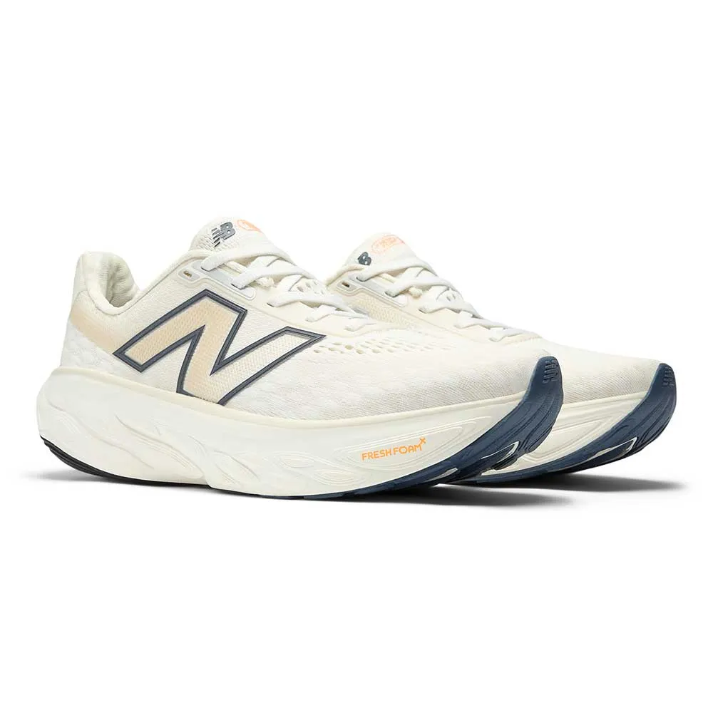 Women's Fresh Foam X 1080v14 Running Shoe - Sea Salt/Vintage Indigo - Regular (B) ReflectiveDetails